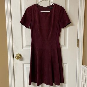 BCBG Burgundy Suede Dress